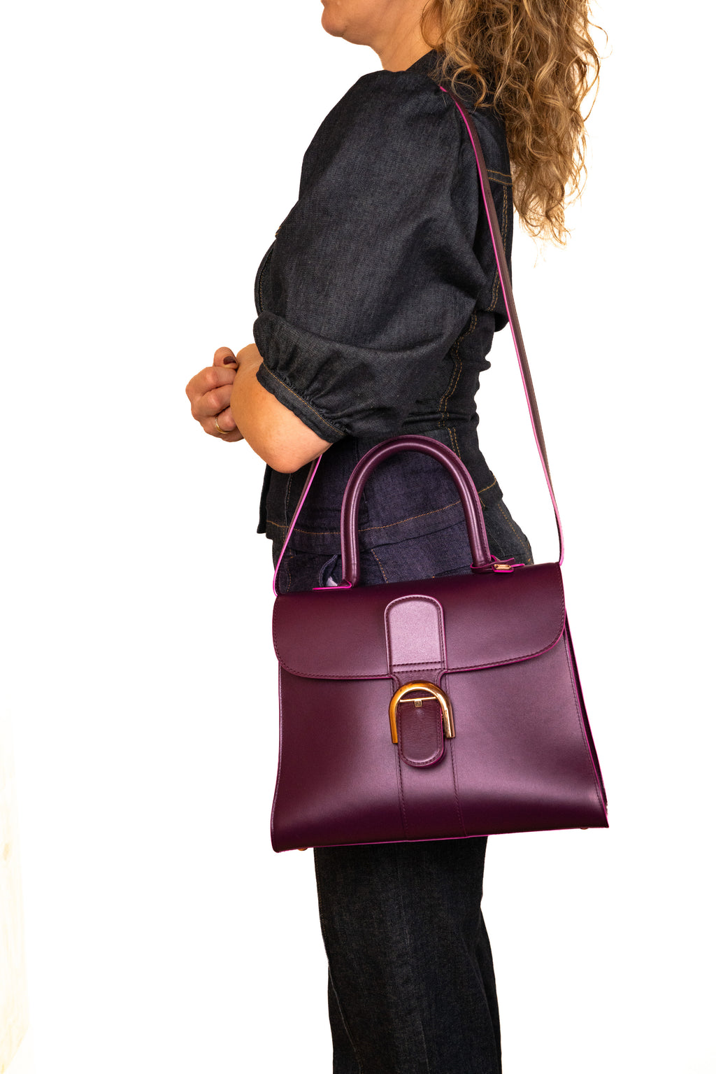 DELVAUX BRILLANT MM PRUNE Handtastique