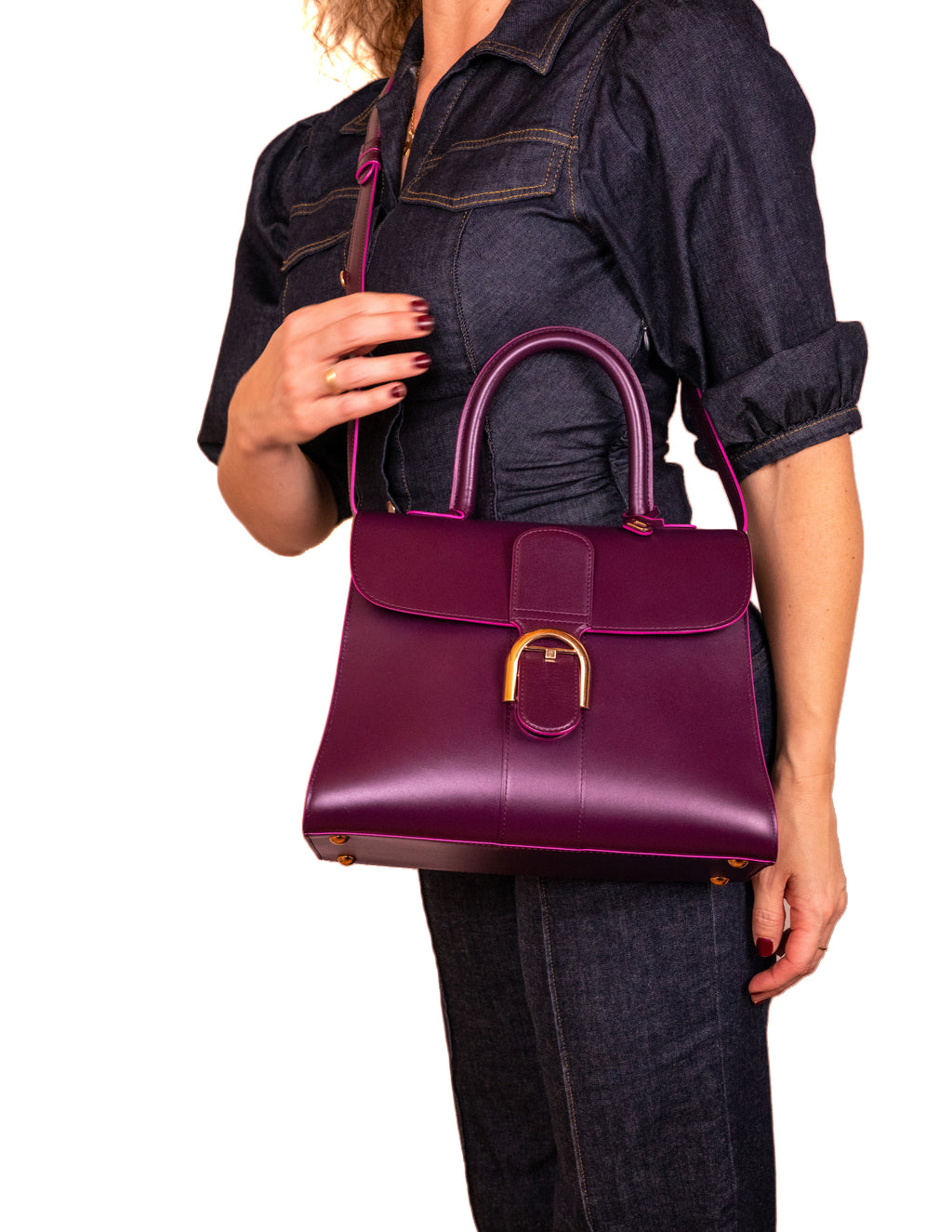 DELVAUX BRILLANT MM PRUNE Handtastique